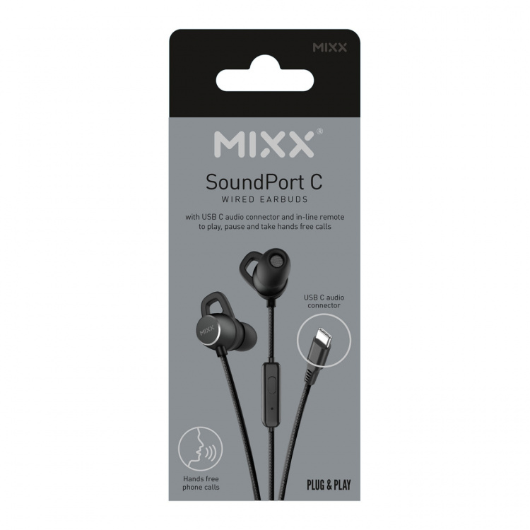 MIXX Hörlur Soundport USB-C In-Ear Trådbunden Svart