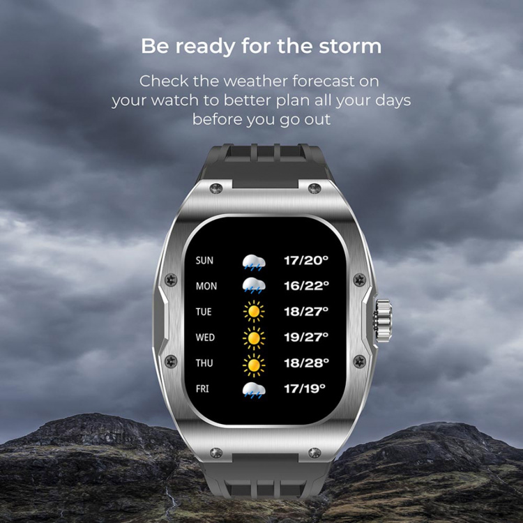 KSIX Smartklocka Hero AMOLED - Svart