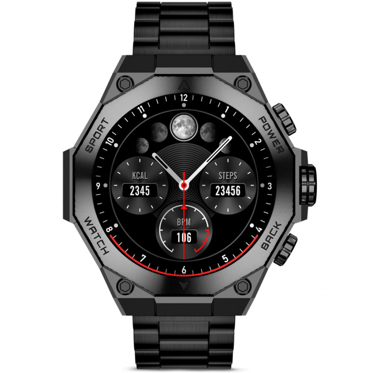 KSIX Smartklocka Titanium - Svart