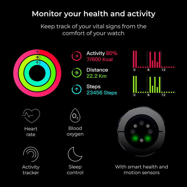 KSIX Smartwatch Olympo - black