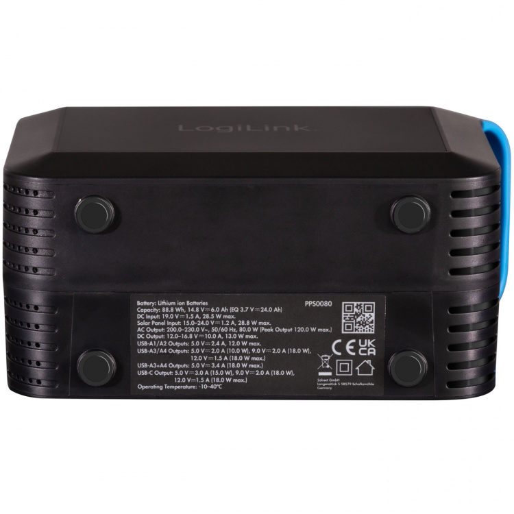 LogiLink Portable Power Station 24.000 mAh 80W 88 Wh LogiLink Portable Power Station 24.000 mAh 80W 88 Wh