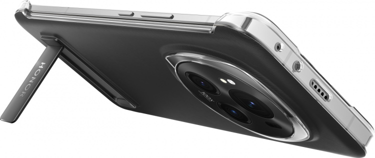 Honor Magic6 Pro beschermhoes met standaard, zwart