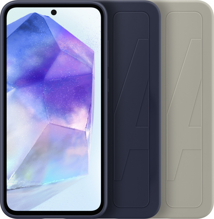 Samsung Galaxy A55 Standing Grip hoesje, grijs Samsung Galaxy A55 Standing Grip hoesje, grijs