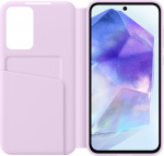Samsung Galaxy A55 Smart View Portemonnee Hoesje, lavendel