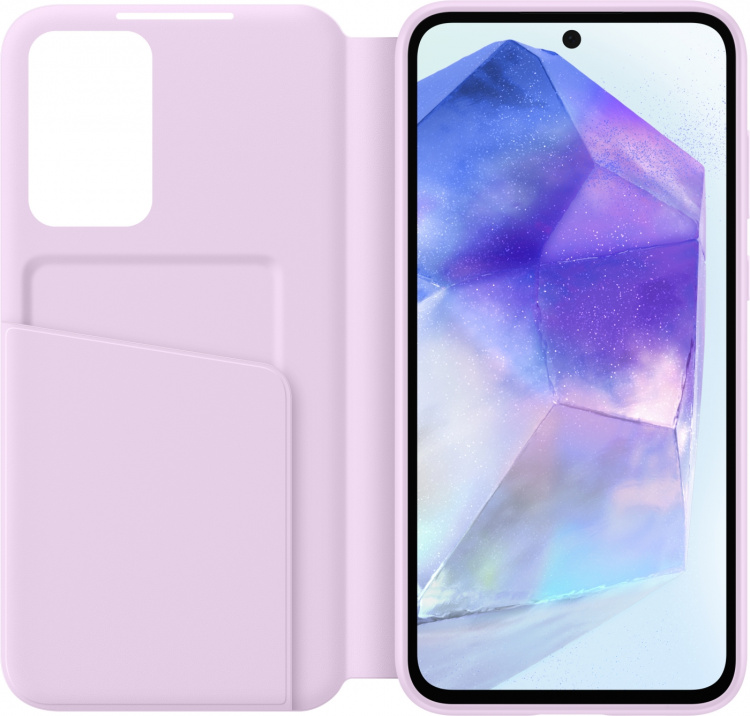 Samsung Galaxy A55 Smart View Portemonnee Hoesje, lavendel