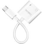 LogiLink USB-C-adapter med 1 x ljudport, 1 x USB-C PD 60W Vit LogiLink USB-C-adapter med 1 x ljudport, 1 x USB-C PD 60W Vit