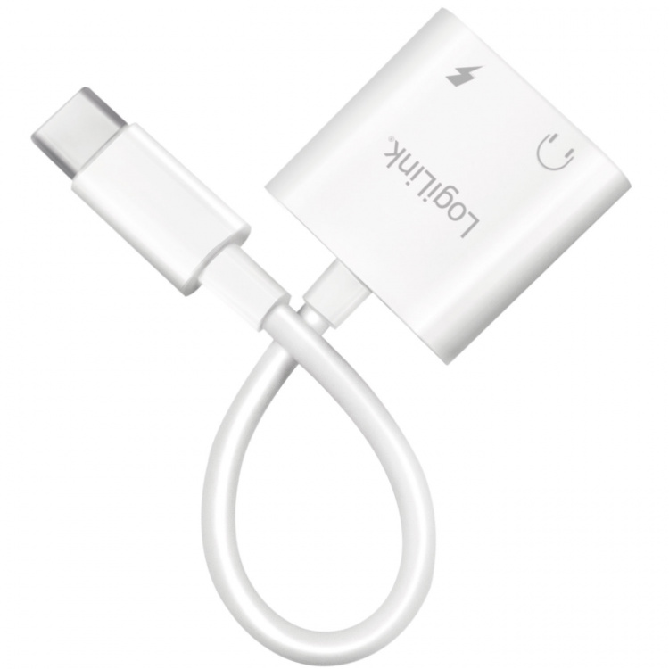 LogiLink USB-C-adapter med 1 x ljudport, 1 x USB-C PD 60W Vit LogiLink USB-C-adapter med 1 x ljudport, 1 x USB-C PD 60W Vit