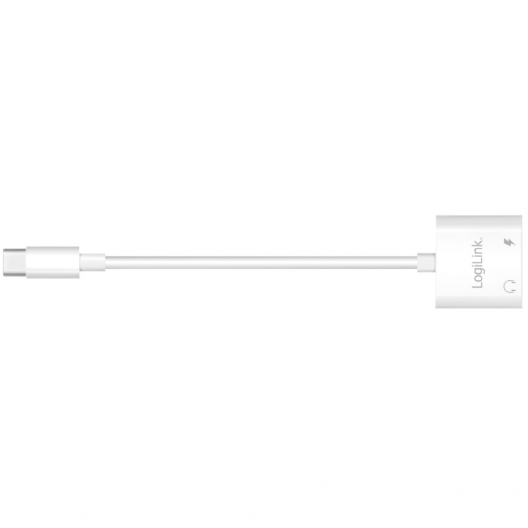 LogiLink USB-C-adapter med 1 x ljudport, 1 x USB-C PD 60W Vit LogiLink USB-C-adapter med 1 x ljudport, 1 x USB-C PD 60W Vit