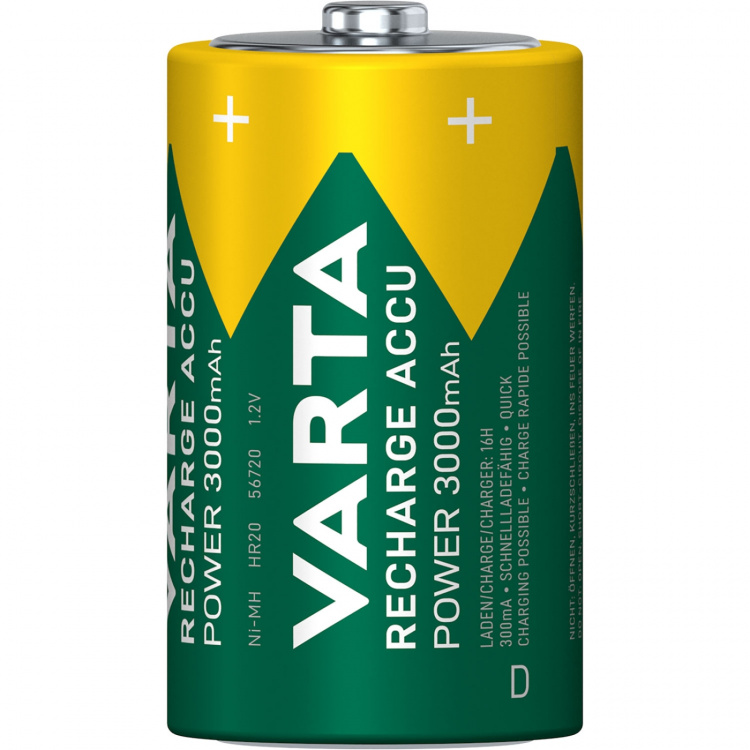 Varta Laddningsbart batteri D / LR20 3000 mAh 2-pack Varta Laddningsbart batteri D / LR20 3000 mAh 2-pack
