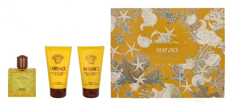 Versace Eros Energy Giftset 150 ml Edp Spray 50ml/Bath & Shower Gel 50ml/Aftershave Balm 50ml