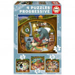 Educa Progressieve puzzel Forest Tales 12-16-20-25 stuks (80-19685)