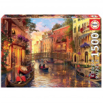 Educa Puzzel 1500 - Zonsondergang in Venetië (80-17124)