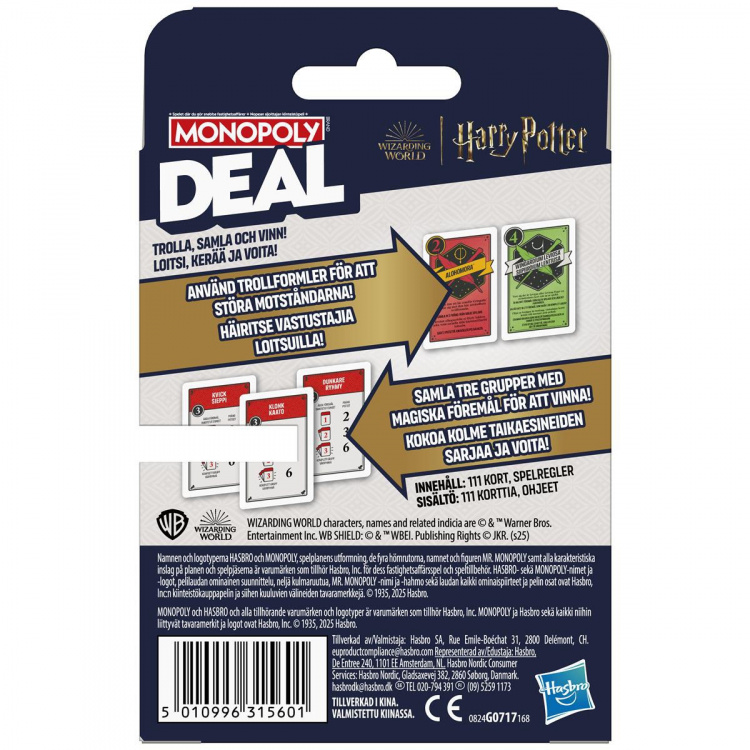 Hasbro MONOPOLY DEAL HARRY POTTER (SE/FI)