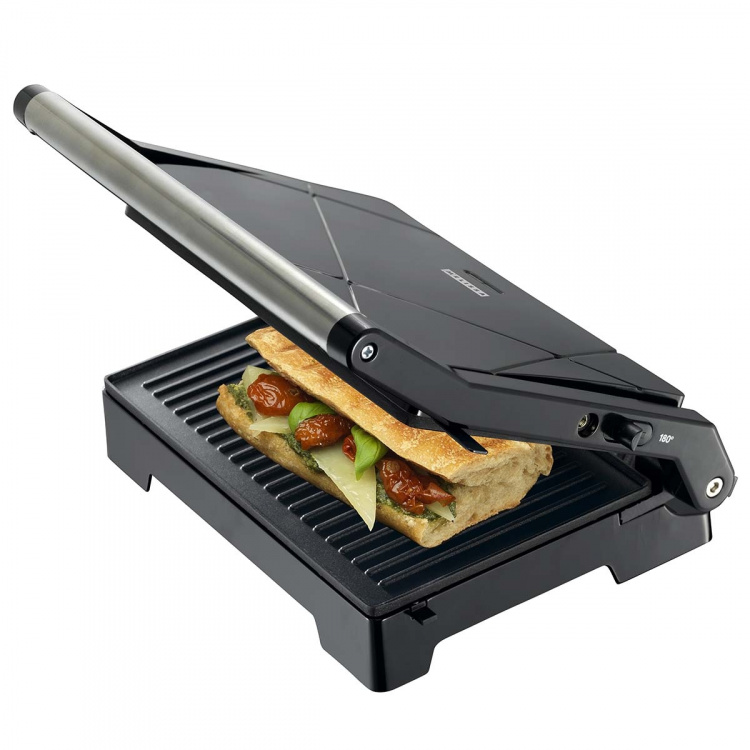 MELISSA Panini grill en contactgrill met antiaanbaklaag en oververhittingsbeveiliging 1000W Zwart MELISSA Panini grill en contactgrill met antiaanbaklaag en oververhittingsbeveiliging 1000W Zwart