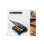 MELISSA Panini grill en contactgrill met antiaanbaklaag en oververhittingsbeveiliging 1000W Zwart MELISSA Panini grill en contactgrill met antiaanbaklaag en oververhittingsbeveiliging 1000W Zwart
