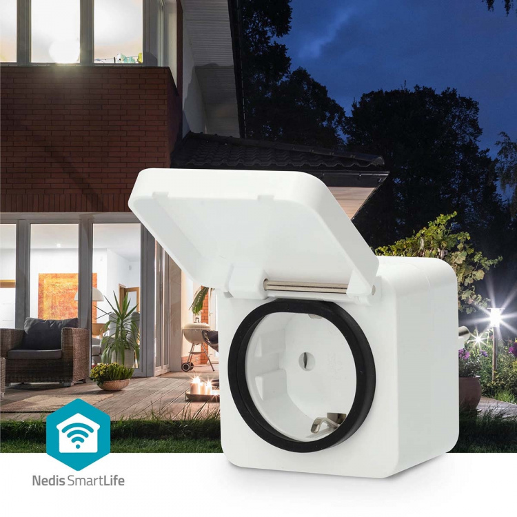 Nedis SmartLife Slimme Stekker | IP44 | Energiemeter | 3680 W | Randaarde stekker | -25 - 55 °C | Android™ / IOS | Grijs / Wit | 1 Stuks Nedis SmartLife Slimme Stekker | IP44 | Energiemeter | 3680 W | Randaarde stekker | -25 - 55 °C | Android™ / IOS | Grijs / Wit | 1 Stuks