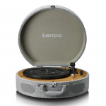 Lenco Houten retro platenspeler met ingebouwde speakers, Bluetooth® en AT3600L cassette Grijs