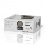 Lenco Houten retro platenspeler met ingebouwde speakers, Bluetooth® en AT3600L cassette Grijs