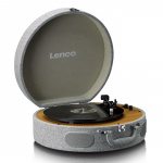Lenco Houten retro platenspeler met ingebouwde speakers, Bluetooth® en AT3600L cassette Grijs