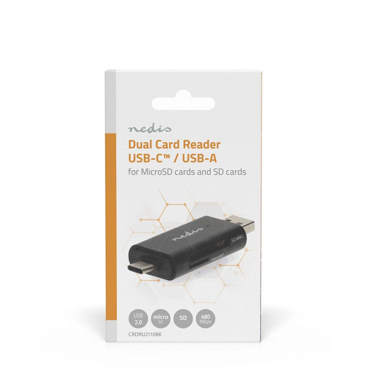 Nedis Kaartlezer | microSD (TF) / microSDHC (TF) / microSDXC (TF) / SD / SDHC / SDXC | USB 2.0 Nedis Kaartlezer | microSD (TF) / microSDHC (TF) / microSDXC (TF) / SD / SDHC / SDXC | USB 2.0