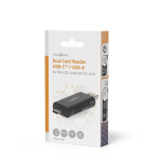 Nedis Kaartlezer | microSD (TF) / microSDHC (TF) / microSDXC (TF) / SD / SDHC / SDXC | USB 2.0 Nedis Kaartlezer | microSD (TF) / microSDHC (TF) / microSDXC (TF) / SD / SDHC / SDXC | USB 2.0