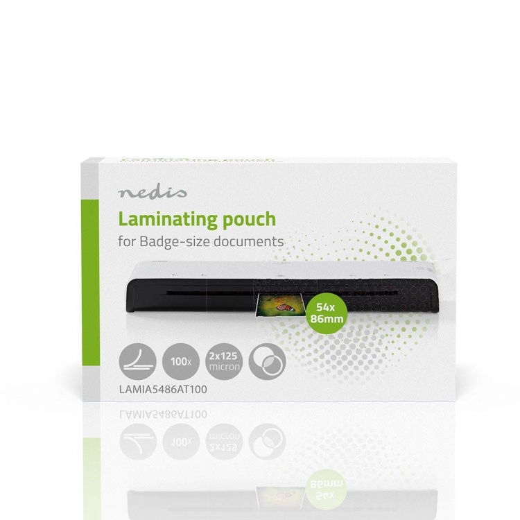 Nedis Lamineerhoes | 54x86mm | Dikte: 125 µm | Verpakt per: 100 Stuks | PET | Transparant