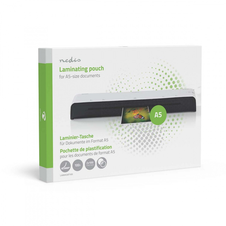 Nedis Lamineerhoes | A5 | Dikte: 100 µm | Verpakt per: 100 Stuks | PET | Transparant