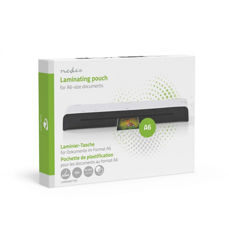 Nedis Lamineerhoes | A6 | Dikte: 100 µm | Verpakt per: 100 Stuks | PET | Transparant