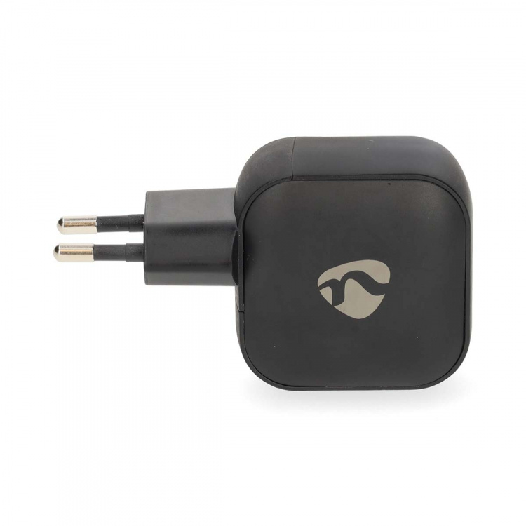 Nedis Oplader | 35 W | GaN | PD3.0 | Snellaad functie | 1.75 / 2.33 / 2.92 / 3.0 A | Outputs: 2 | 2x USB-C™ | Automatische Voltage Selectie | Zwart Nedis Oplader | 35 W | GaN | PD3.0 | Snellaad functie | 1.75 / 2.33 / 2.92 / 3.0 A | Outputs: 2 | 2x USB-C™ | Automatische Voltage Selectie | Zwart