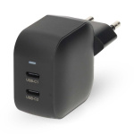 Nedis Oplader | 45 W | GaN | PD3.0 | Snellaad functie | 2.25 / 3.0 A | Outputs: 2 | 2x USB-C™ | Automatische Voltage Selectie | Zwart Nedis Oplader | 45 W | GaN | PD3.0 | Snellaad functie | 2.25 / 3.0 A | Outputs: 2 | 2x USB-C™ | Automatische Voltage Selectie | Zwart