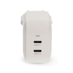 Nedis Oplader | 45 W | GaN | PD3.0 | Snellaad functie | 2.25 / 3.0 A | Outputs: 2 | 2x USB-C™ | Automatische Voltage Selectie | Wit Nedis Oplader | 45 W | GaN | PD3.0 | Snellaad functie | 2.25 / 3.0 A | Outputs: 2 | 2x USB-C™ | Automatische Voltage Selectie | Wit