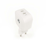 Nedis Oplader | 45 W | GaN | PD3.0 | Snellaad functie | 2.25 / 3.0 A | Outputs: 2 | 2x USB-C™ | Automatische Voltage Selectie | Wit Nedis Oplader | 45 W | GaN | PD3.0 | Snellaad functie | 2.25 / 3.0 A | Outputs: 2 | 2x USB-C™ | Automatische Voltage Selectie | Wit