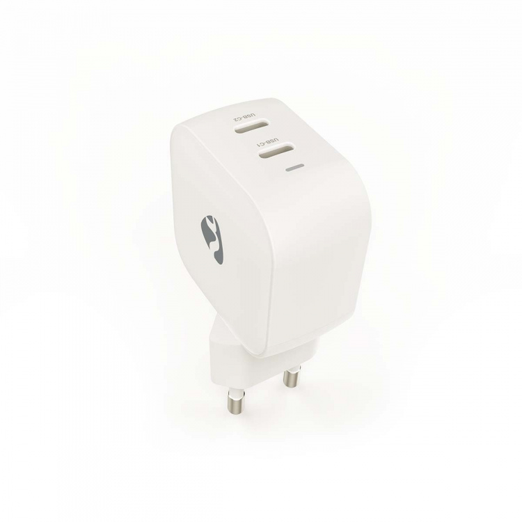Nedis Oplader | 45 W | GaN | PD3.0 | Snellaad functie | 2.25 / 3.0 A | Outputs: 2 | 2x USB-C™ | Automatische Voltage Selectie | Wit Nedis Oplader | 45 W | GaN | PD3.0 | Snellaad functie | 2.25 / 3.0 A | Outputs: 2 | 2x USB-C™ | Automatische Voltage Selectie | Wit