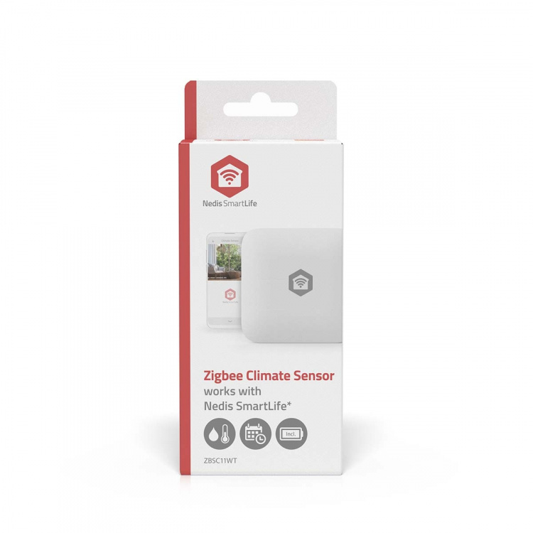 Nedis SmartLife Klimaatsensor | Zigbee 3.0 | Batterij Gevoed | Android™ / IOS | Wit