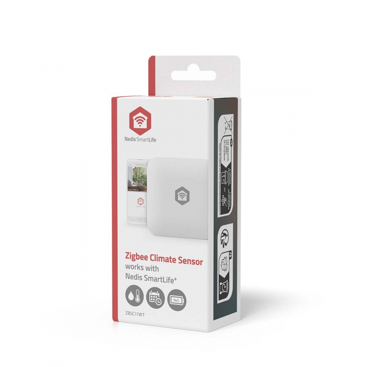 Nedis SmartLife Klimaatsensor | Zigbee 3.0 | Batterij Gevoed | Android™ / IOS | Wit