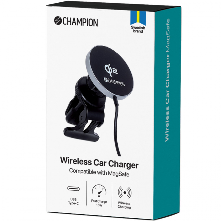 Champion Mobilhållare Bil QI2 15W Champion Mobilhållare Bil QI2 15W