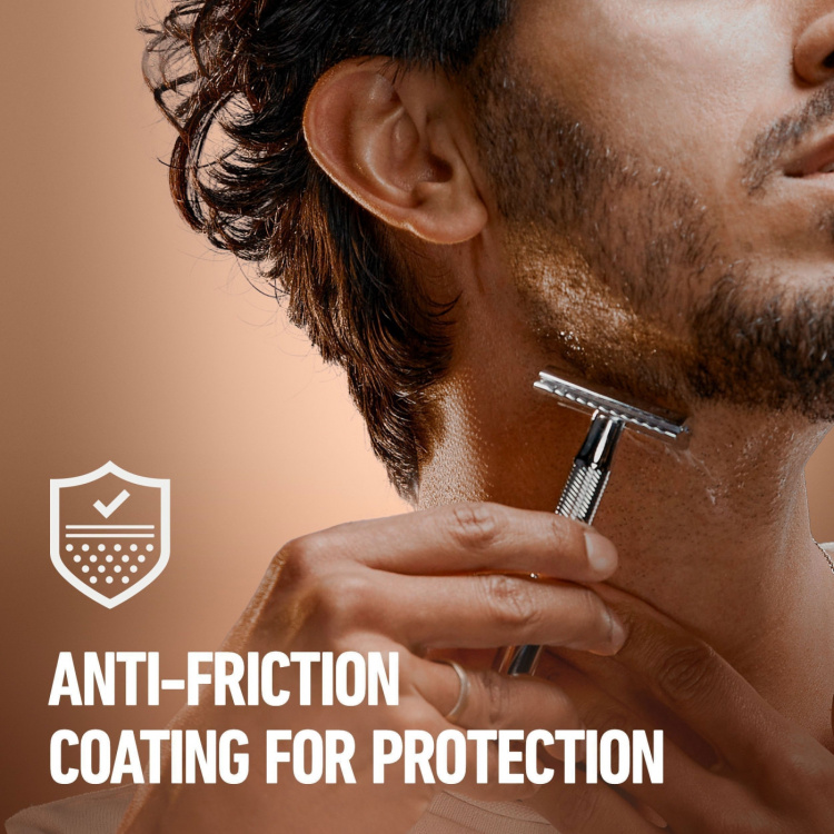 King C. Gillette Dubbeleggad Säkerhetshyvel + 5st rakblad King C. Gillette Dubbeleggad Säkerhetshyvel + 5st rakblad