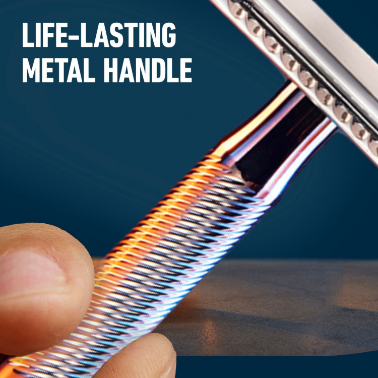 King C. Gillette Dubbeleggad Säkerhetshyvel + 5st rakblad King C. Gillette Dubbeleggad Säkerhetshyvel + 5st rakblad