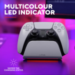 Trust GXT 255W Snabbladdningsställ för PS5-handkontroll Vit