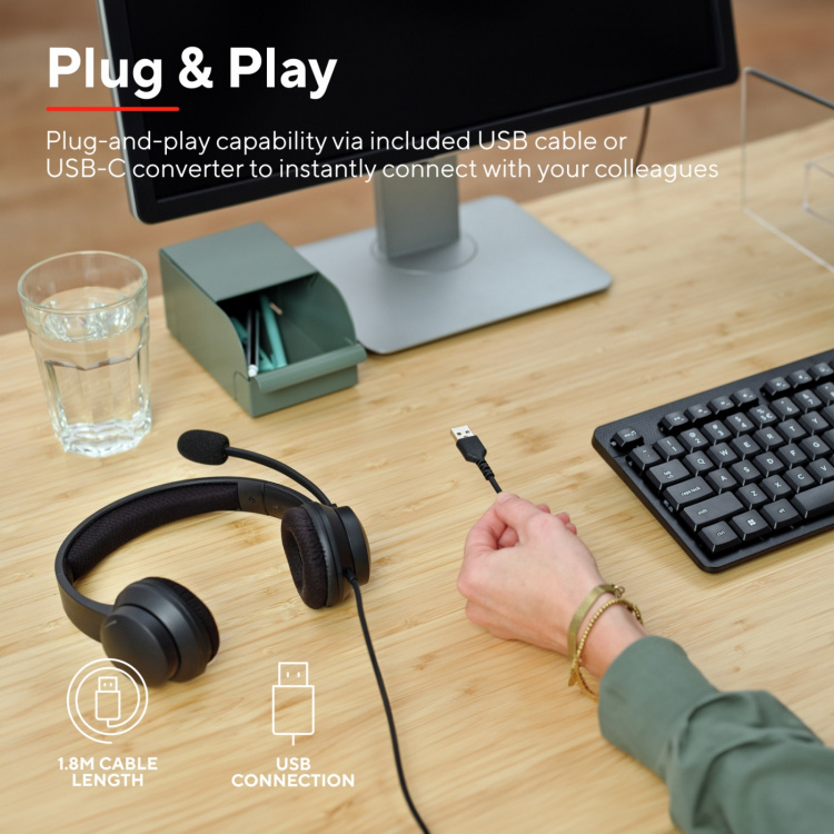 Trust Ayda PC-headset ENC USB Svart