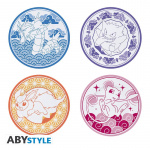 Abysse POKEMON - Set van 4 borden - Japanse stijl