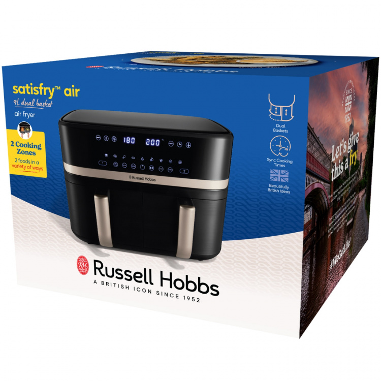 Russell Hobbs Airfryer 27680-56/RH Satisfry Dual Basket Air Fry