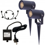 LightsOn Luna Startpaket 2 x Trädgårdsspot Grå LightsOn Luna Startpaket 2 x Trädgårdsspot Grå
