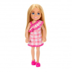 Barbie Chelsea Pop, Kleine Pop - Geruite Jurk Met Blond Haar & Blauwe Ogen (HXM95)