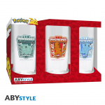 Abysse Pokemon Glazen Set - 3 x 14cm Hoogte, 6cm Diameter