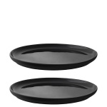 Stelton Theo Lunchbord Ø22 cm - 2 Stuks. (Zwart) Stelton Theo Lunchbord Ø22 cm - 2 Stuks. (Zwart)