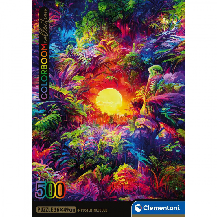 Clementoni Pussel 500 Pcs CB High Quality Collection Colorbloom Psychedelic Jungle