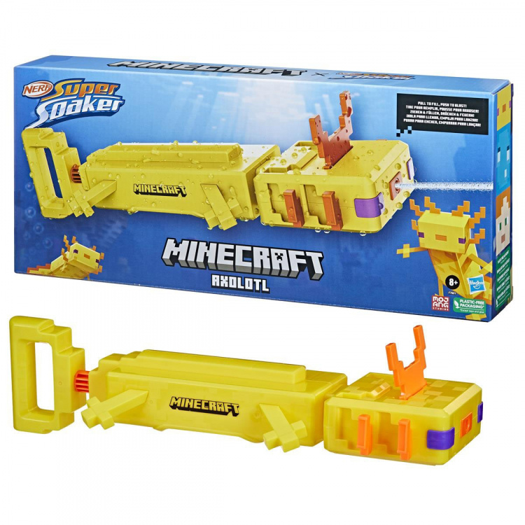 Nerf Super Soaker Minecraft Axle Axolotl