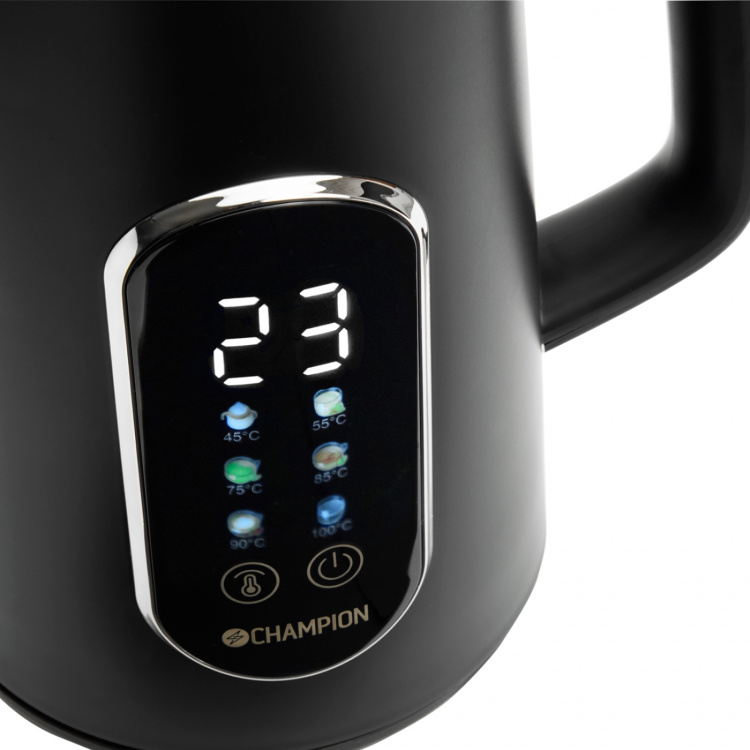 Champion Vattenkokare Digital Temp Varmhållning 1,7L VK800 Mattsvart