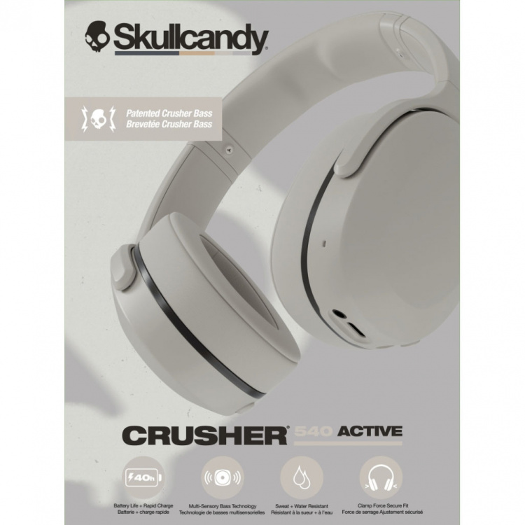 Skullcandy Hörlur Crusher 540 Active Over-Ear Grey Concrete
